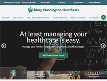 Tablet Screenshot of marywashingtonhealthcare.com